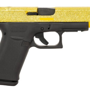 Glock 48 MOS Compact 9mm Optic Ready Pistol with Gold Glitter Cerakote Slide