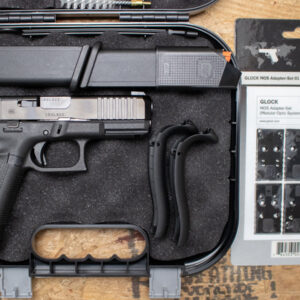 Glock 45 MOS 9mm Optic Ready Police Trade-in Pistol with Night Sights, Three Mags, Optic Plates (New in Box)