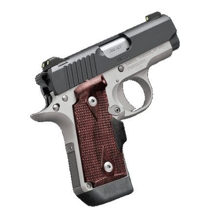 KIMBER MICRO SILVER / BLACK .380 ACP 2.75" BARREL 7-ROUNDS LASER GRIPS