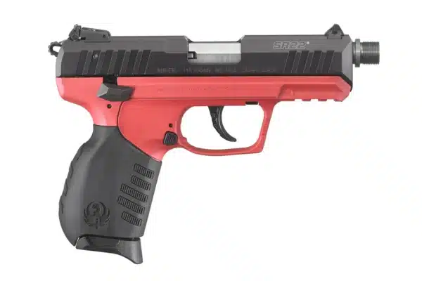 Ruger SR22 22LR Red Titanium Cerakote Rimfire Pistol with Threaded Barrel