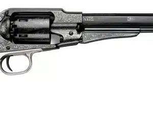 Pietta™ 1858 Remington Black Powder Revolver - Steel Frame - Laser Engraved - Liberty Grips - .44 Caliber - RGA44/LE/IGEL